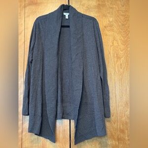 Croft & Barrow Charcoal Open Front Cardigan